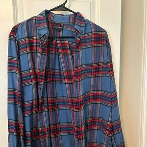 Men's Medium Vintage Plaid Flannel Button Down.